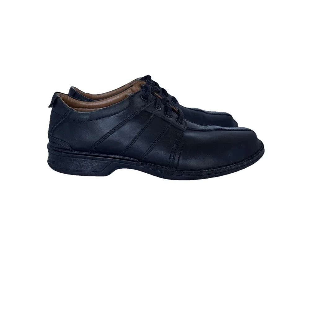 Clarks Touareg Vibe Mens 11.5 US/45 EU Oxford Shoe Black‎ Leather Casual Office
